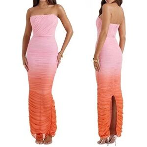 HOUSE OF CB ombré pink dress SIZE S